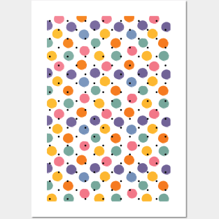 Colorful Polka Dots Seamless Pattern 022#001 Posters and Art